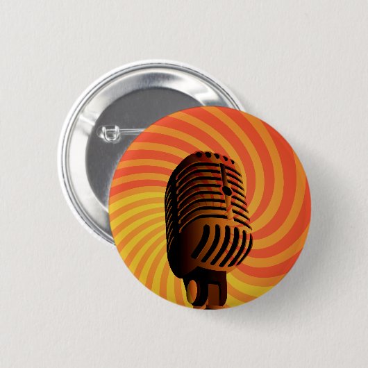 Retro Mikrofongewohnheitsknopf Button (Vorne & Hinten)