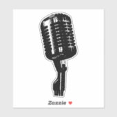 Retro-Mikrofonröhren - Sticker-Magie Aufkleber (Blatt)