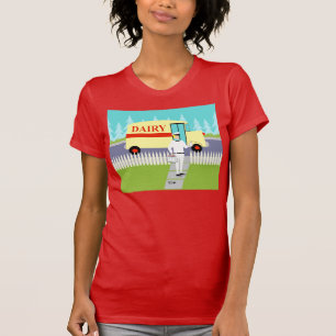 Retro-Milchmann-T-Shirt für kleine Stadt T-Shirt