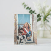 Retro-Milchprinzessin-Collage Postkarte (Stehend Vorderseite)