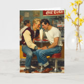 Retro-Milchshake-Umarmung Karte (Gelbe Blume)