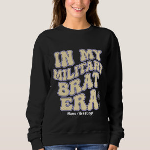 Retro-Militär-Gompertepoche Groovy Löwenzahn Lila Sweatshirt