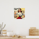 Retro-Militär-Pin-up Poster (Küche)