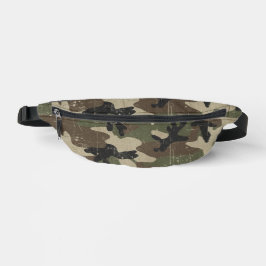 Retro Military Camouflage Pattern Bauchtasche