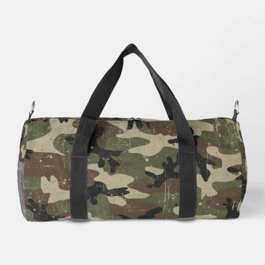 Retro Military Camouflage Pattern Duffle Bag (Rückseite)