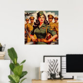 Retro Military Pinup Poster (Heimbüro)