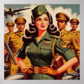 Retro Military Pinup Poster (Vorne)