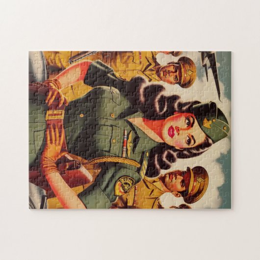 Retro Military Pinup Puzzle (Horizontal)