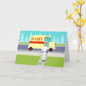 Retro Milkman Vatertag Card Karte (Gelbe Blume)