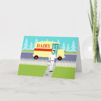 Retro Milkman Vatertag Card