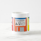 Retro-Millennial-Core-Disketten mit Labels Kaffeetasse (Mittel)