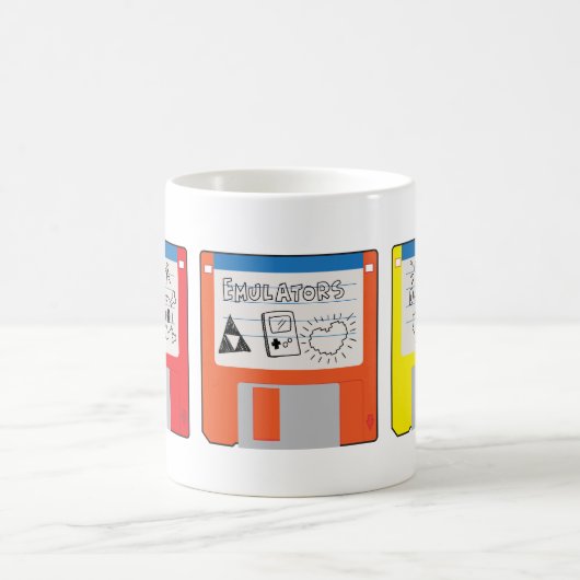Retro Millennial Core Floppy Disks with labels Kaffeetasse (Mittel)