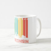 Retro Milwaukee-Skyline Kaffeetasse (VorderseiteRechts)