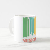 Retro Milwaukee-Skyline Kaffeetasse (Vorderseite Links)