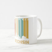 Retro Milwaukee-Skyline Kaffeetasse (VorderseiteRechts)
