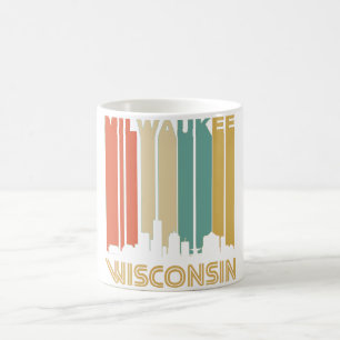 Retro Milwaukee-Skyline Kaffeetasse