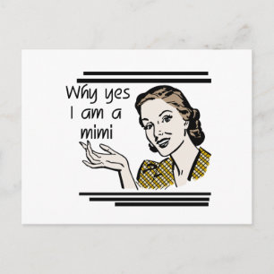 Retro Mimi T - Shirt und Geschenke Postkarte