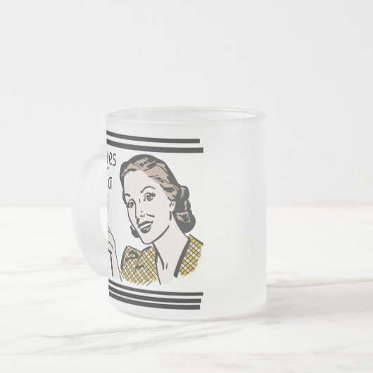 Retro Mimi T-shirts and Gifts Mattglastasse (Vorderseite Links)