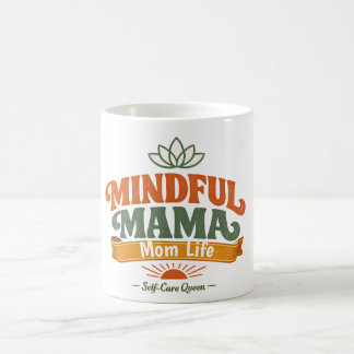 Retro Mindful Mama Mom Leben Kaffeetasse | Zen Yog