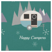 Retro Mini Campingplatz Wohnwagen Custom Fabric Stoff (Nahaufnahme)