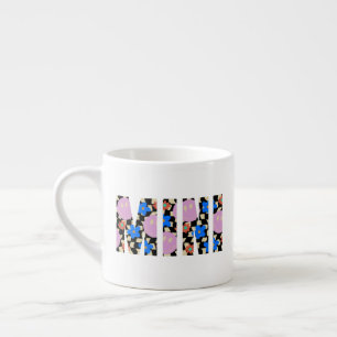 Retro "Mini" Checkered Blume Kid Tasse