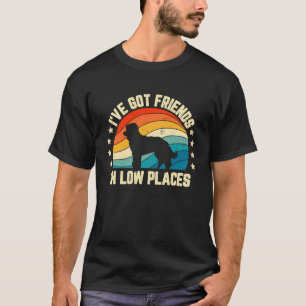 Retro Miniatur Pudel Ich habe Freunde an niedrigen T-Shirt