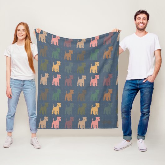 Retro Miniature Schnauzer Dog Blanket für Geschenk Fleecedecke (Beispiel)