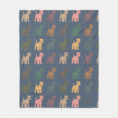 Retro Miniature Schnauzer Dog Blanket für Geschenk Fleecedecke (Vorderseite)