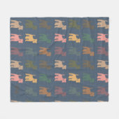 Retro Miniature Schnauzer Dog Blanket für Geschenk Fleecedecke (Vorderseite (Horizontal))