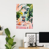 Retro-Miniaturschnauzerposter, Miniatur Poster (Heimbüro)