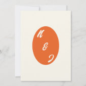 Retro Minimal Bright Funky Bold Moderne Hochzeit Save The Date (Rückseite)