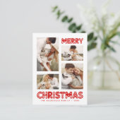 Retro-Minimal-Collage Frohe Weihnachten (Stehend Vorderseite)