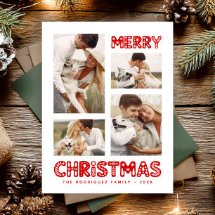 Retro-Minimal-Collage Frohe Weihnachten