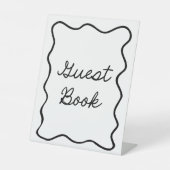 Retro Minimal Guest Book Sign Sockelschild (Vorderseite)