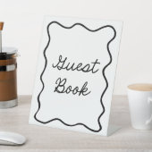 Retro Minimal Guest Book Sign Sockelschild (In SItu)