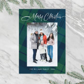 Retro Minimale Weihnachten Kariertes FOTO Magnetka Magnetkarte