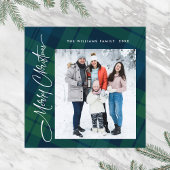 Retro Minimale Weihnachten Kariertes FOTO Magnetka Magnetkarte