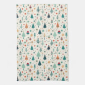 Retro Minimale Weihnachtsbaummuster Geschirrtuch (Vertikal)