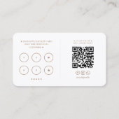 Retro Minimaler Barber Pole Barbershop Loyalität Visitenkarte (Rückseite)