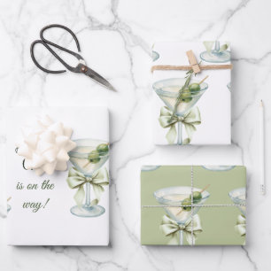 Retro-Minimalist A Tini One Baby-Shower Geschenkpapier Set