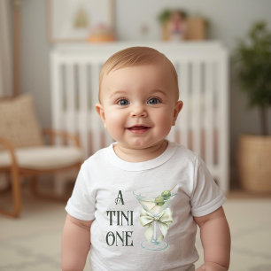 Retro-Minimalist A Tini One Martini-Baby-Party Baby T-shirt