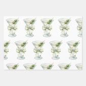 Retro Minimalist A Tini One Martini Baby Shower Geschenkpapier Set (Vorderseite 2)