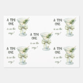 Retro Minimalist A Tini One Martini Baby Shower Geschenkpapier Set (Vorderseite)