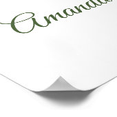 Retro Minimalist A Tini One Martini Baby Shower Poster (Ecke)