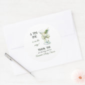 Retro Minimalist A Tini One Martini Baby Shower Runder Aufkleber (Umschlag)