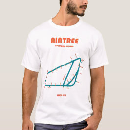 Retro Minimalist Aintree Racecourse Line Art Print T-Shirt