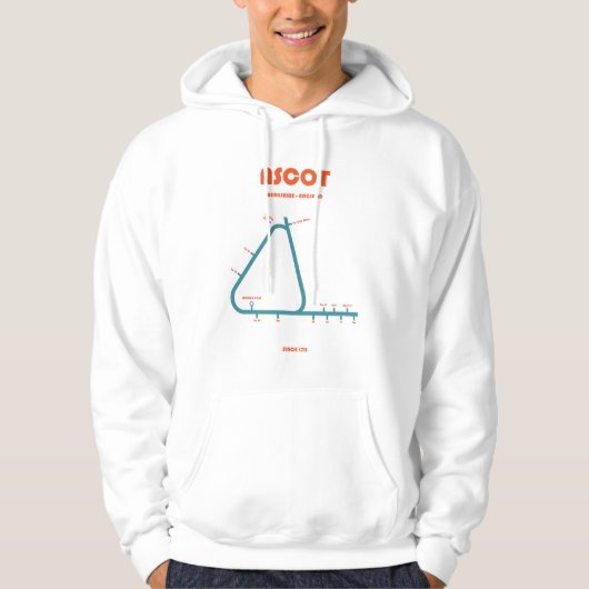 Retro Minimalist Ascot Racecourse Line Art Print Hoodie (Vorderseite)