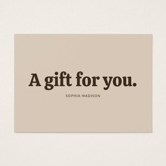 Retro Minimalist Brown Beige Certificate (Vorderseite)