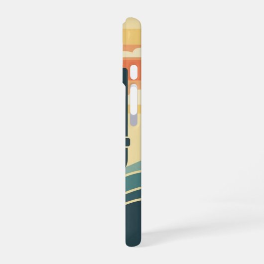 Retro Minimalist Diving iPhone 16 Hülle (Linke Seite)