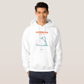 Retro Minimalist Goodwood Racecourse Line Art Prin Hoodie (Vorne ganz)